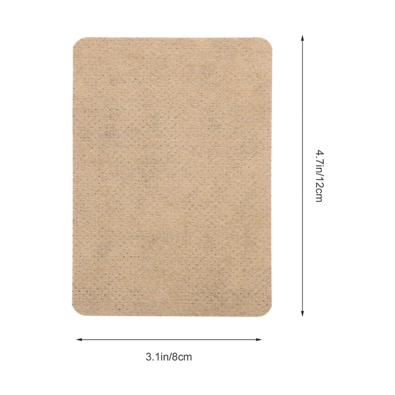 [Australia] - EXCEART Pack of 50 Herbal Ginger Plasters Heat Plasters Pain Plasters Self-Heating Foot Pads Heat Pads Neck Shoulder Body Cervical Vertebra Knee Foot Pain Relief Patch (Light Brown) 