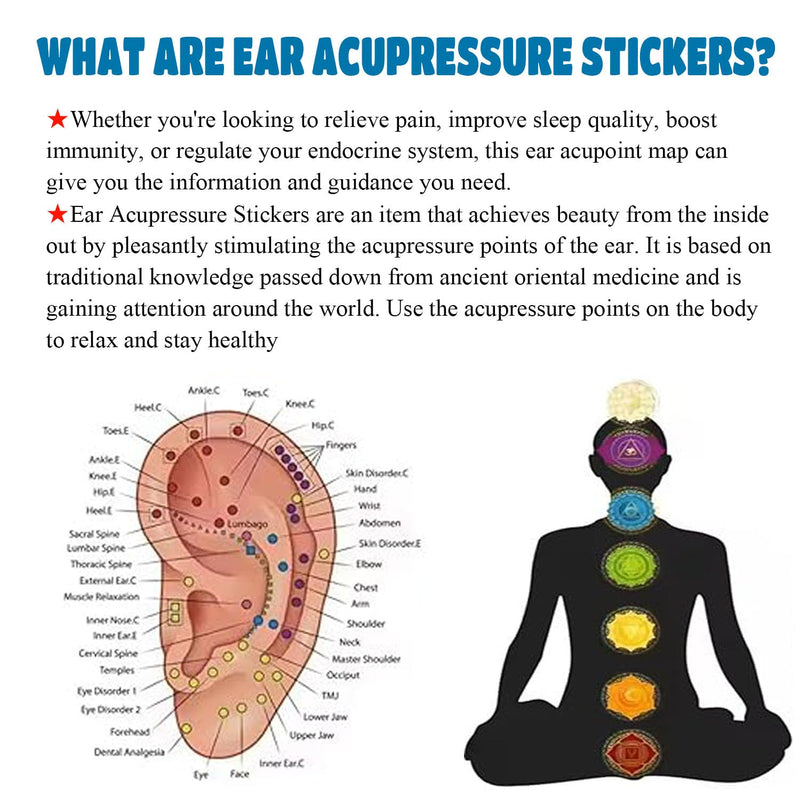 [Australia] - Ear Seeds Acupuncture Kit - 100 Pieces - Acupressure with Ears Seed, with Bonus Free Chart and Brass Acupressure Probe - for Balance & Wellness (Gold-100pcs) Gold-100pcs 