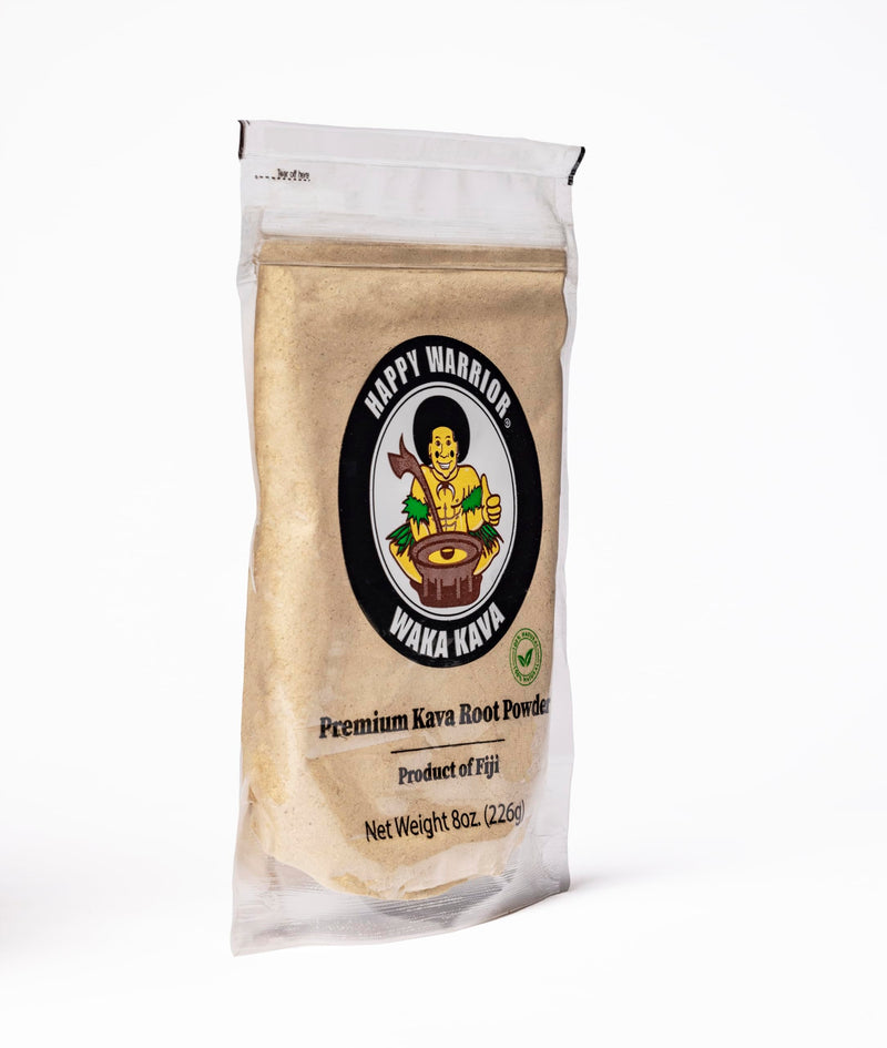 [Australia] - Happy Warrior Kava Powder - Premium Noble Waka Kava from Fiji - 8 oz 