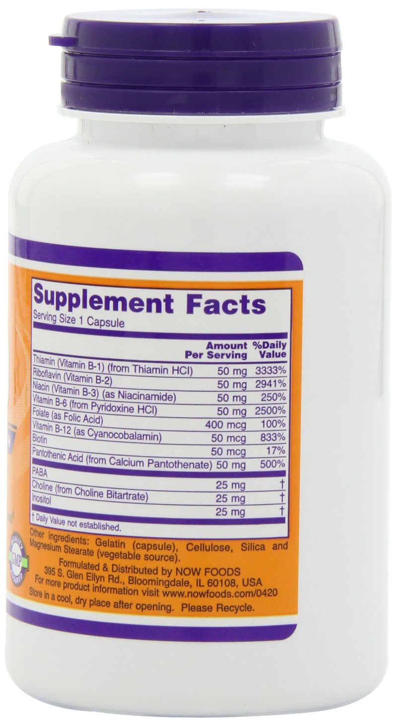 NOW B-50 Capsules, 100 Capsules (Pack of 2)