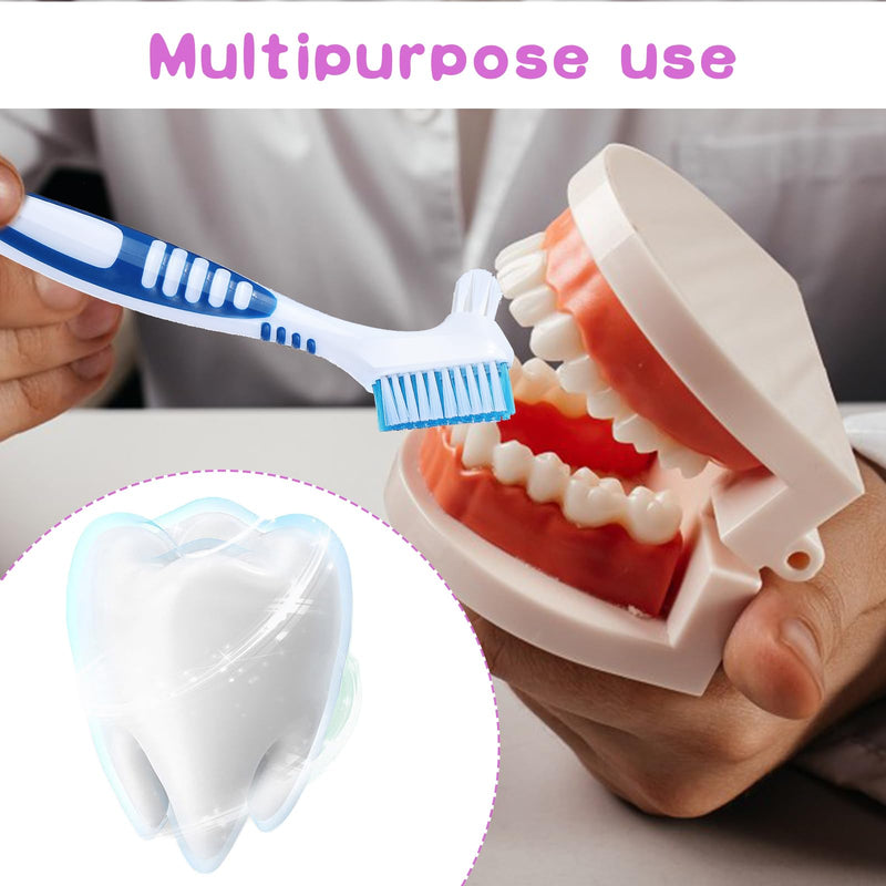 [Australia] - DIVINA VITAE 30Pcs Denture Toothbrush Multi-Layered Soft Bristles Denture Cleaning Brush Bulk Denture Brush with No-Slip Handle for False Teeth, Dental Devices, Mouth Guard(4 Colors) 