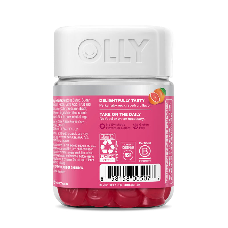 OLLY Hair Skin and Nails Gummies, Undeniable Beauty, Biotin - 60 Count 60 Count (Pack of 1)