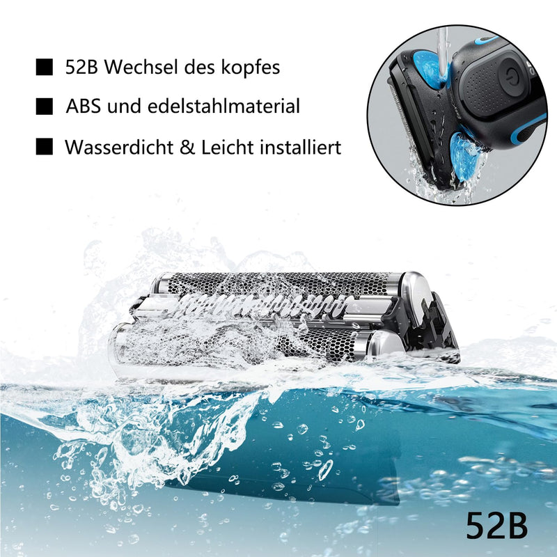 [Australia] - 52B shaving head compatible with Braun Series 5 shaving head and for Braun S5 electric razor head replacement part, suitable for Braun S5 shaving head, for Braun S5 5020s 5030s 5040s 5050 