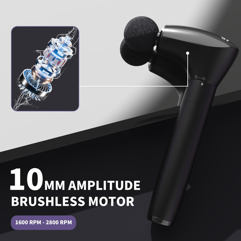 [Australia] - 2-in-1 Detachable Muscle Massage Gun Deep Tissue with 20'' Extension Handle, Back and Neck Massager for Pain Relief, Handheld Massager for Shoulder Lower Back Leg Waist, FSA-HSA Eligible 