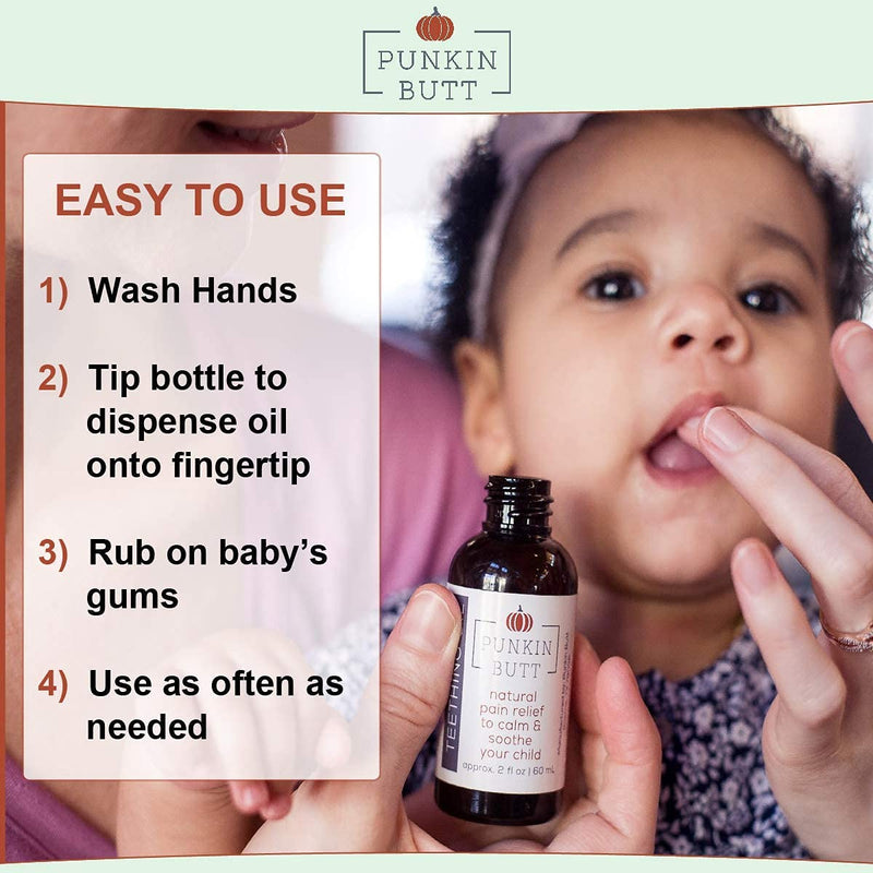 [Australia] - Punkin Butt Teething Oil and Ear Oil for Sore Gum and Ear Canal Relief | All Natural, Organic, Safe for Infants, Chemical-Free 