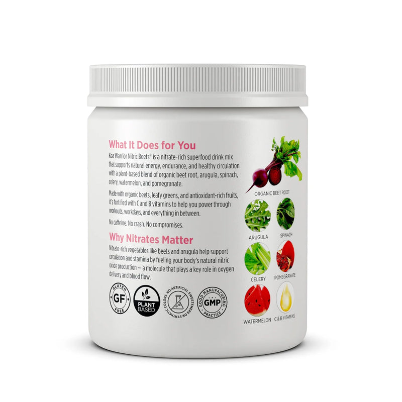 Beet Root Powder Drink Mix with Spinach, Arugula, Celery, Watermelon Juice, Pomegranate Juice, Vitamin C, Vitamin B Complex - Nitric Oxide Supplements for Men and Women, 60 Servings (Powder)