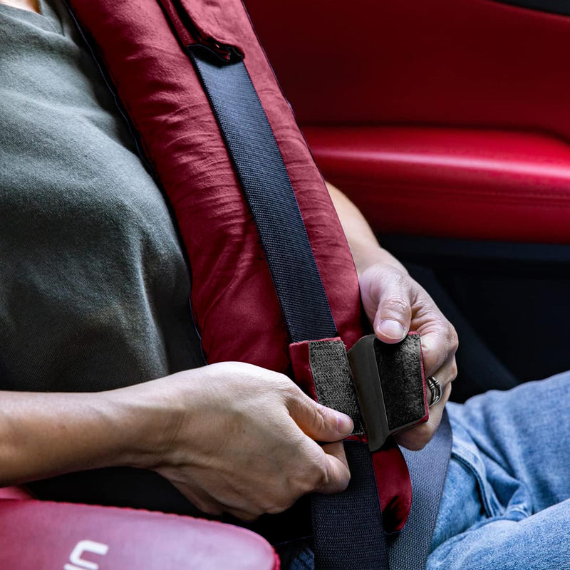 Seatbelt Pillow for Post-Surgery Hysterectomy Pillow Post Surgery Seat Belt Cushion Mastectomy Pillow C-Section Recovery Breast Cancer Port Pacemaker Heart Surgery Recover(Red) Red