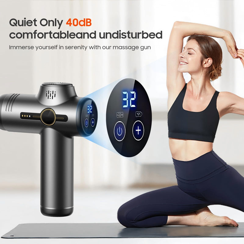 [Australia] - Massage Gun with Heat, Mini Massage Gun - Portable Handheld Muscle Pain Relief and Recovery Tool, Compact and Convenient for Travel and Home Use, 
