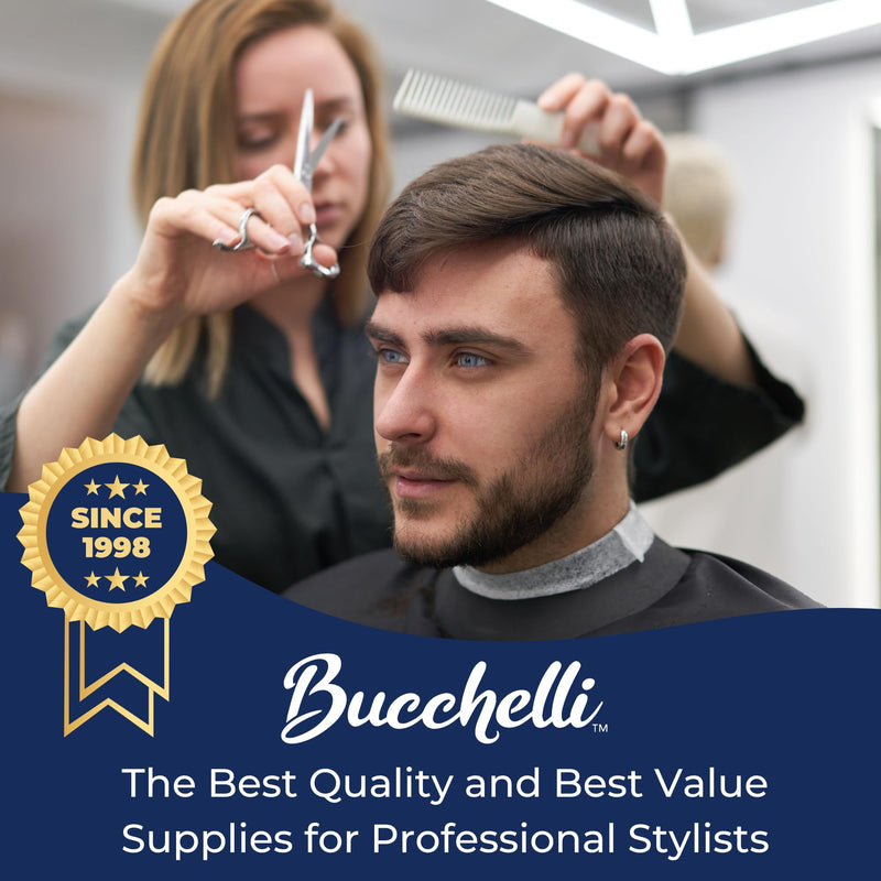 5 Inch Left Handed Hair Cutting Scissors Professional - Japanese 440A Inch Barber Scissors - Micro Bevel Edge Adjustable Tension Knob (Black Left 5") Black Left Handed (5 Inches)