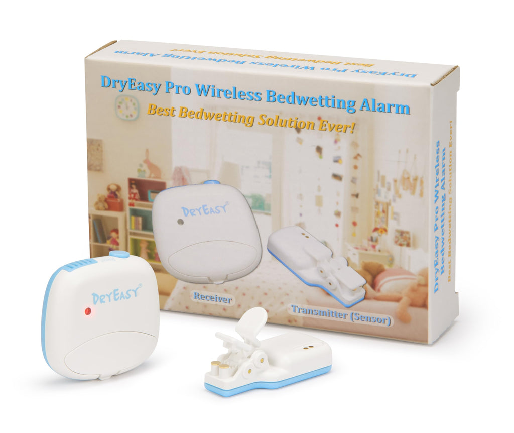 Pro Wireless Bedwetting Alarm (2024 Release) with New Improved Sensor, 6 Selectable Sounds, Volume Control, Strong Vibration and Compact Design for Overcoming Bedwetting