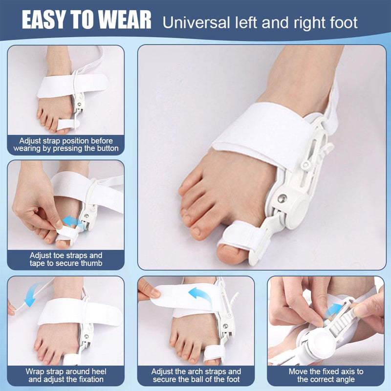 [Australia] - Recovist Bunion Corrector for Women & Men- Upgraded Tailors Big Toe Straightener Orthopedic Bunions Splint for Hallux Valgus Pain Relief Hammer Toe Straightener Left/Right Feet - 2PC Black 