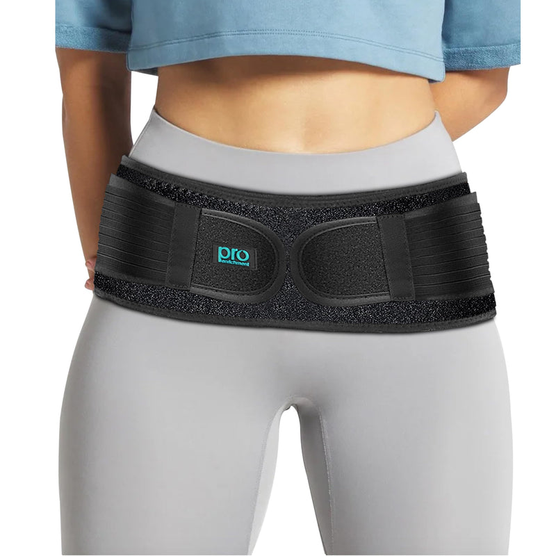 Sacroiliac Hip SI Belt for Women and Men That Alleviates Sciatic, Pelvic, Lower Back, Leg and Sacral Nerve Pain Caused by Si Joint Dysfunction| USA Patented - Hip Brace Support (Regular/Black) Black Regular (Fits Hip Size 30" - 45")