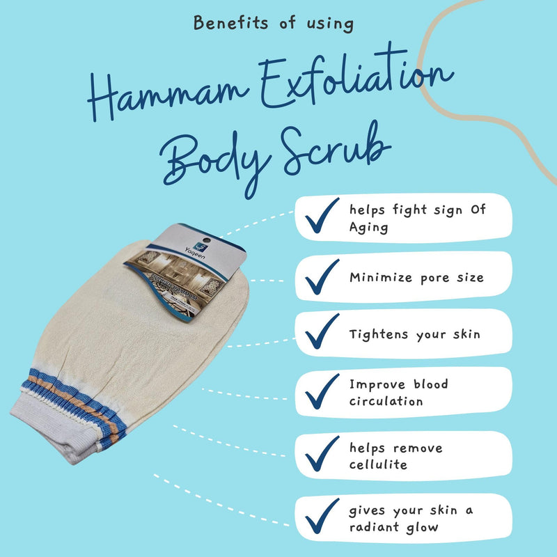[Australia] - Kelebek Hamam Glove 2 x Turkish Bath Spa Set Body Scrub Exfoliating Spa Cellilute Remover Glove 