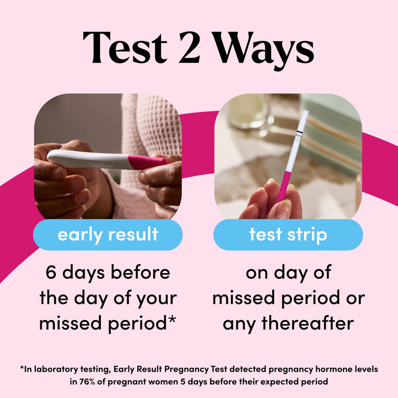 FIRST RESPONSE Comfort Check Pregnancy Test, 8 Count, Pink & White | Test As Early As 6 Days*, Over 99% Accurate*, Early Pregnancy Detection, Answers In Minutes, Trusted For 30 Years