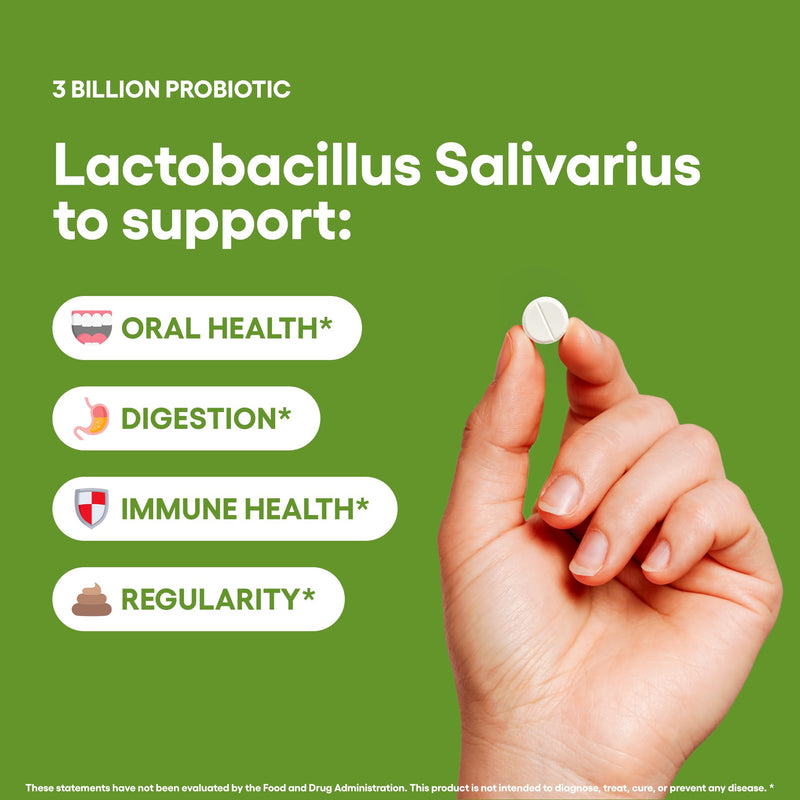 [Australia] - Lactobacillus Salivarius Probiotic Supplement 240 Tablets 3 Billion CFU Probiotics for Men & Women Supports Dental, Digestive & Gut Health (240, Lactobacillus Salivarius) 1 Count (Pack of 240) 