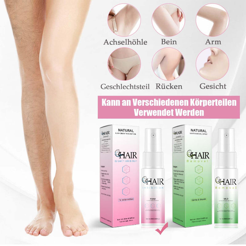 [Australia] - Hair Growth Inhibitor S-pray - Slows down hair growth - Natural Hair Removal Serum S-pray - Use on legs, bikini zone, legs, arms & face - Hair growth inhibitor for sustainably smooth skin 
