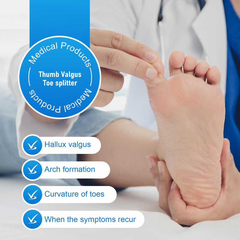 [Australia] - TCASENER Hallux Valgus Correction Bandage, Hallux Socks, Toe Separator Hallux Valgus Correction Washable, Silicone Bandage Toe Spreader Hallux Valgus for Men and Women MWFJIAOT01 