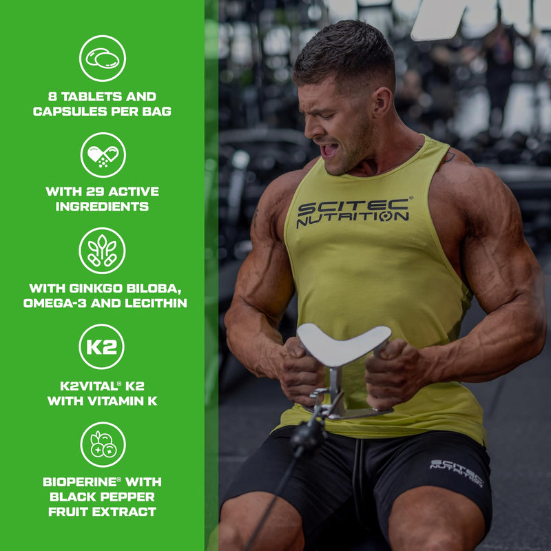 Scitec Nutrition Multi Pro Plus - 29-in-1 Multivitamin Food Supplement with Omega-3, Calcium, and Ginseng - 30 Day Supply in Convenient Sachets