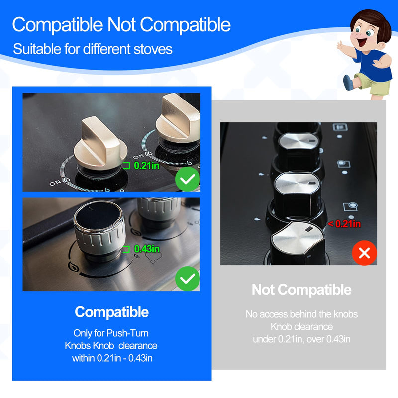[Australia] - 5Pcs ÔªøFFyeiiy Gas Stove Knob Locks, Oven Knob Covers for Child, Dementia PatientsÔºåChild Proof Stove Knob Covers, Gas Oven Knobs Kids Safety Lock 