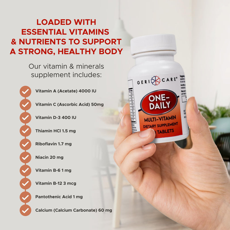 501-01 Multivitamin One-Daily Tablets 100 Per Bottle by Geri-Care Pharmaceuticals -Part no. 501-01 100 Count (Pack of 1)