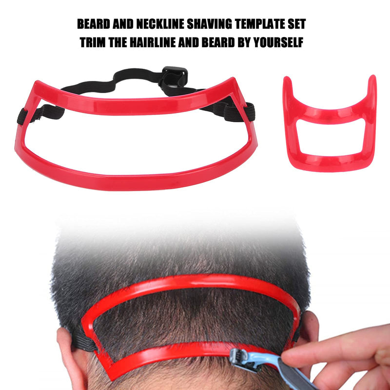 [Australia] - Beard Neck Shaving Stencil Set Men's Neck Haircut Instructions Self Haircut Trimming Tools Hair Shaving Stencil Hair Shaving Instructions Neck Shaving Template Mustache 