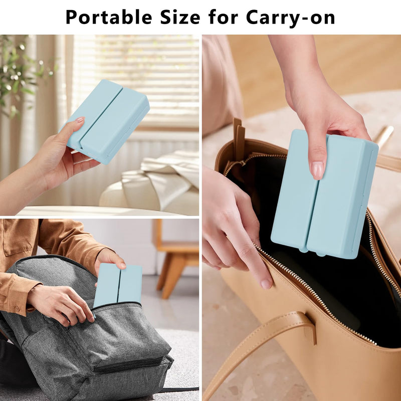 FYY Travel Pill Organizer, Pill Box Medicine Case-2pcs Navy | Easy to Use, Privacy Protection,Magnetic Foldable Pill Case for Purse or Pocket to Hold Vitamins,Supplements,Medication,2 Pcs Large (1 Piece), Small (1 Piece)