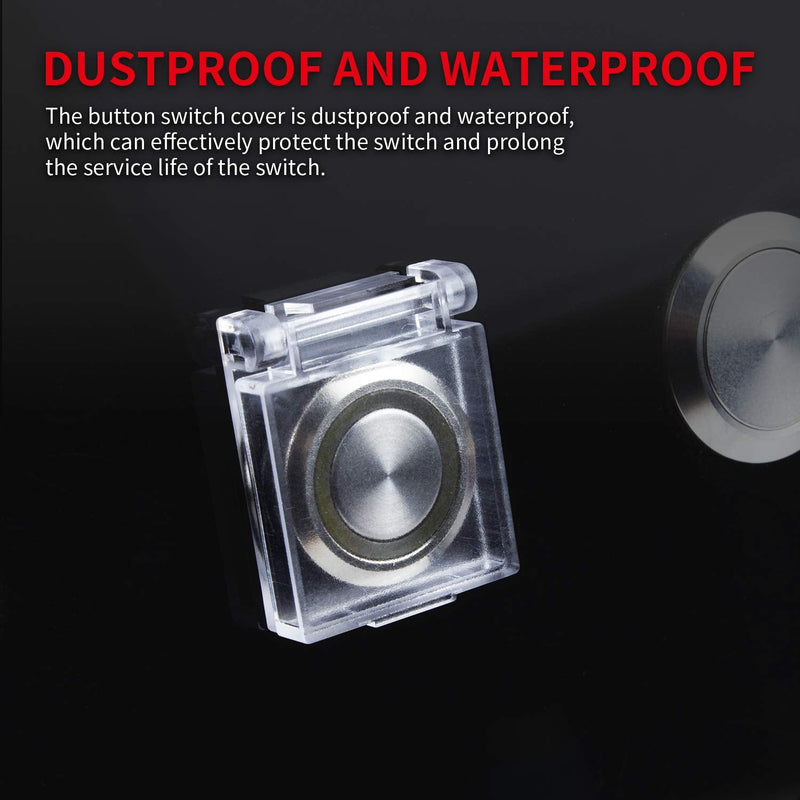 [Australia] - DaierTek 16mm Dustproof Safety Push Button Cap Cover Guard Plastic Protector Child Proof for 16mm Push Button Switch Computer Light Pad -2Pack 