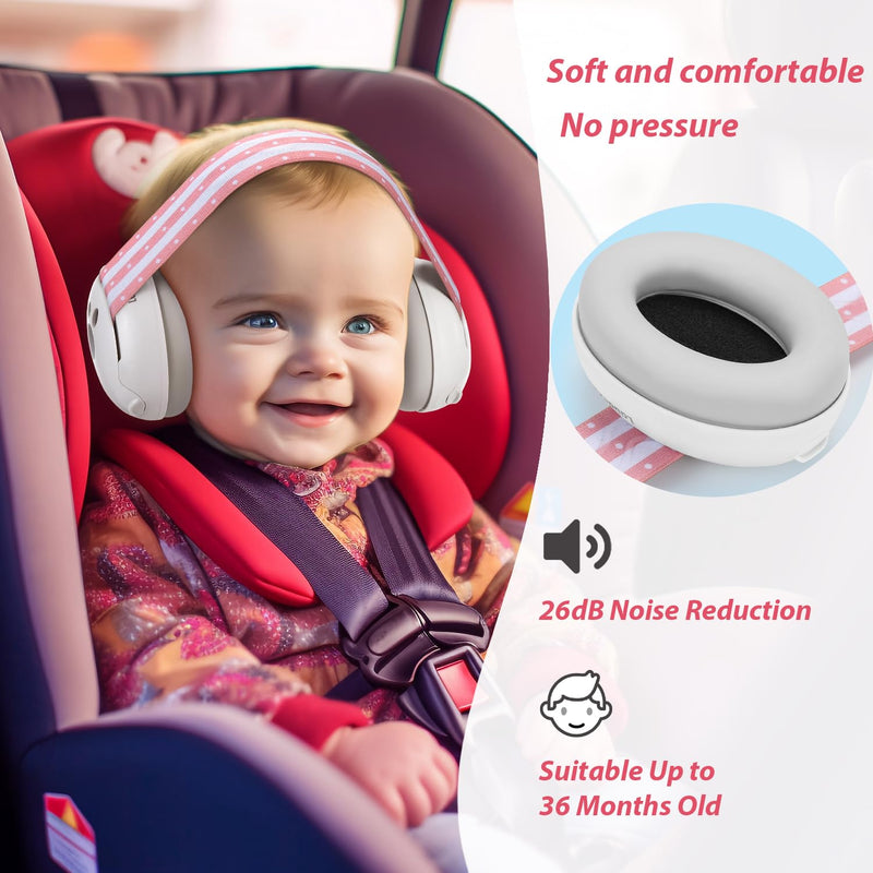[Australia] - Baby Ear Protection, Noise Cancelling Headphones for Babies and Toddlers Up to 36 Months Pink 
