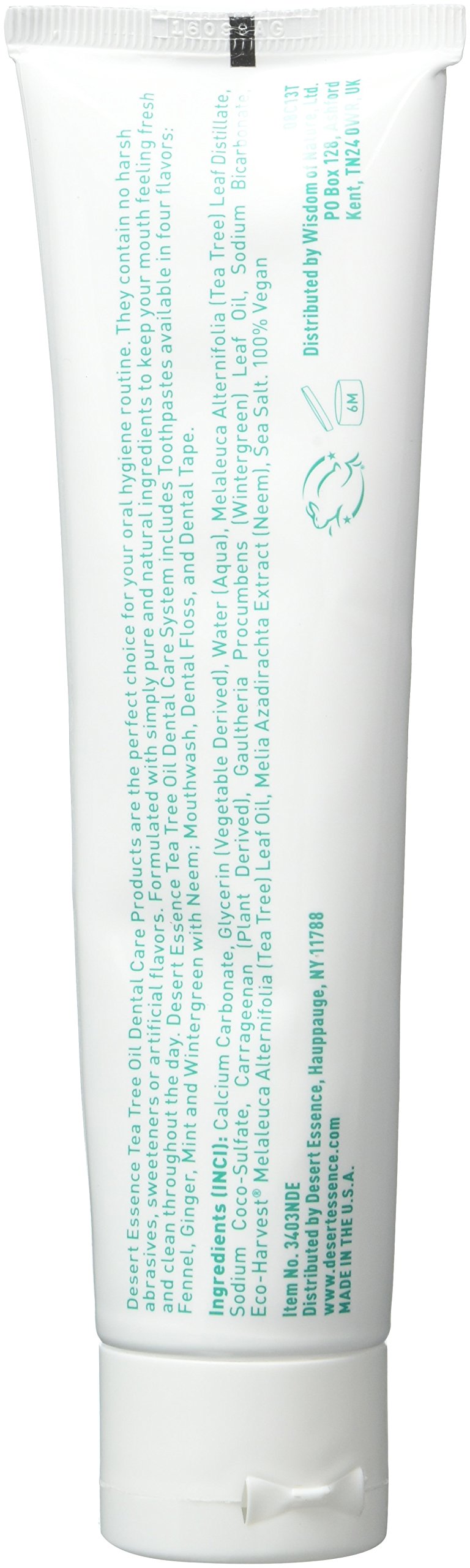 [Australia] - Desert Essence Natural Tea Tree Oil Wintergreen Toothpaste, 6.25 Ounce - 2 per case. 6.25 Ounce (Pack of 2) 
