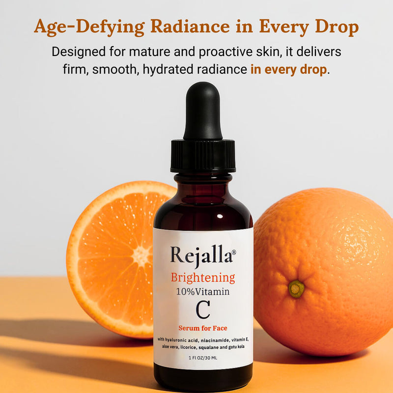 Vitamin C Serum for Face - 10% Vitamin C Hyaluronic Acid Niacinamide Anti Aging Serum - Luminous Facial Serum - Dark Spots Wrinkles Fine Lines - Vitamin E - Aloe Squalane - 1 FL oz