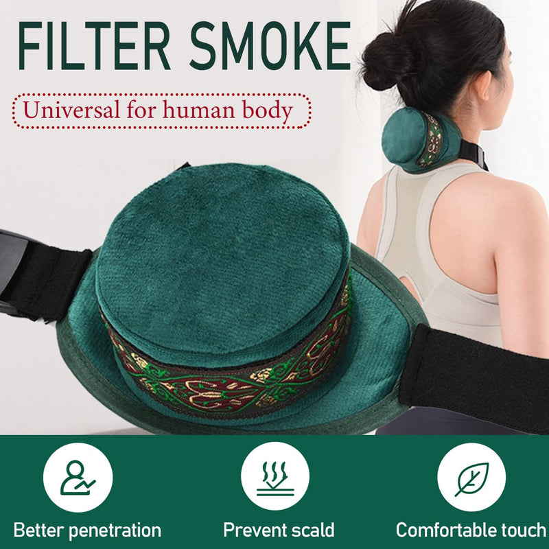 [Australia] - Barelove Smokeless Copper Moxa Box, Purifier Copper Tank Moxibustion Treatment Tool Portable Therapy Bag, Great for Waist Neck Knee Shoulder Back Ai Jiu ËâæÁÅ∏Áõí ËâæÁÅ∏ÂåÖ ËâæÁÅ∏ (Not Include Moxa) 