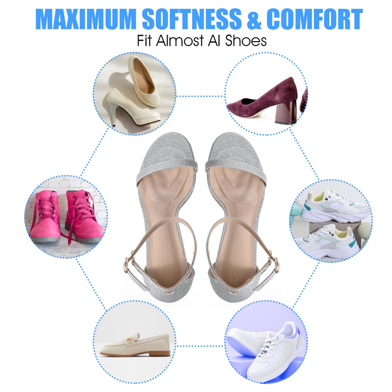 [Australia] - Pack of 8 Metatarsal Pads Gel Foot Pads Foot Pads Forefoot Pads Forefoot Pads Gel Forefoot Shoe Insoles Bunion Protection Foot Bunion Pad Reusable Bunion Pad Forefoot for High Heels 