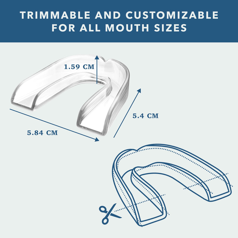 [Australia] - Just Smile Night Guard 2 Pack - Mouth Guard for Teeth Grinding & Clenching Teeth, Moldable & Custom Nightguard for Grinding (Clear) Clear 