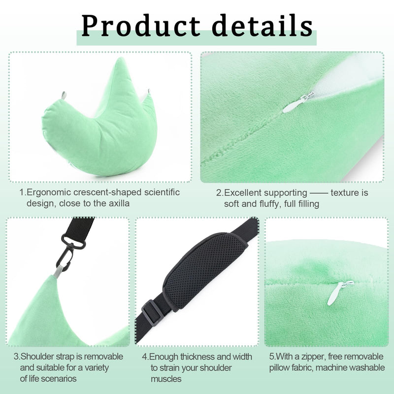 [Australia] - Shoulder Surgery Pillow, Rotator Cuff Pillow for Neck and Shoulder Pain, Post Surgery for Sleeping, Sitting, Ergonomic Cushion with Soft Side Sleeper Support Green 