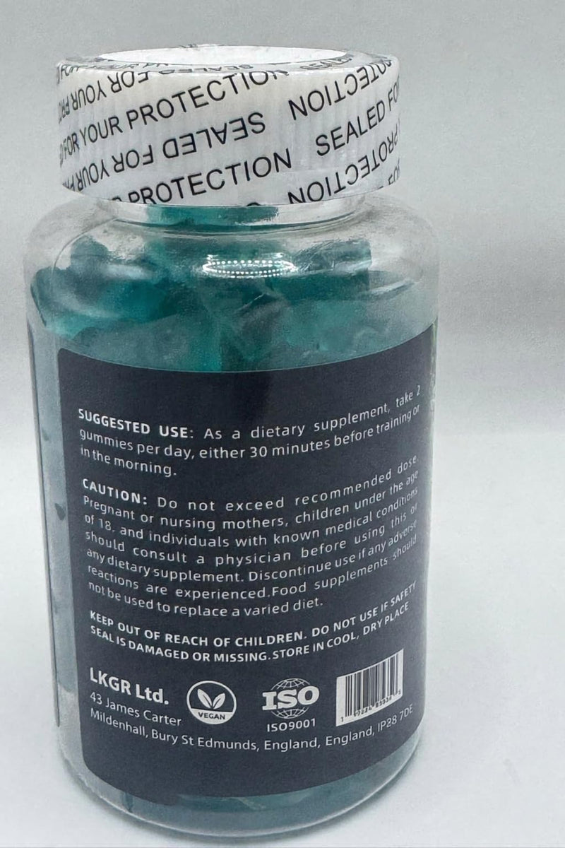 Creatine + Saffron Gummies - ONCA FITNESS – 5g Creatine Monohydrate, Caffeine from Guarana & Saffron Extract – Strength, Energy & Motivation – Vegan – Blueberry Flavour – 60 Gummies