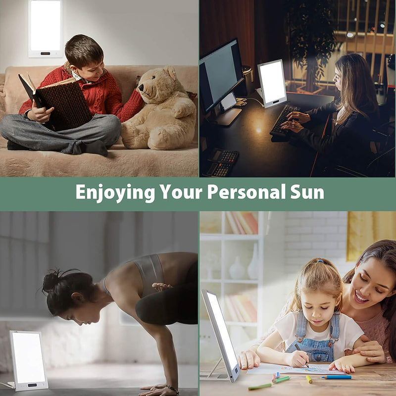 [Australia] - Sad Lamp,10,000 Lux Sad Light Therapy Lamp with UV-Free Adjustable Brightness & Color, Happy Light with 4 Timer Settings Function, Full Spectrum Sad Lamps for Depression 