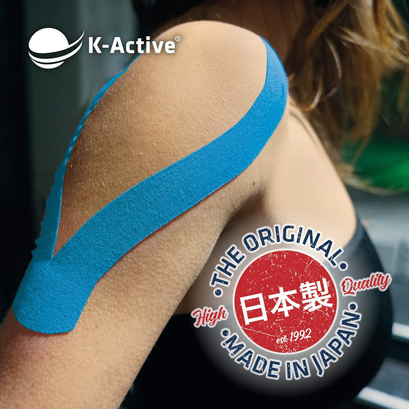 [Australia] - K-Active Tape Classic | Kinesio tapes super skin-friendly | waterproof | Kinesiology tape for sports & therapy, extra long hold | [5cmx5m] blue 