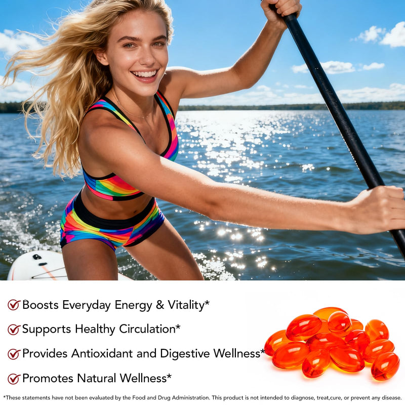 Cayenne Pepper Softgels – 12-in-1 per Serving with Vitamins D3, K2 & E – Supports Healthy Circulation, Digestion & Daily Energy –with Hawthorn, Beetroot & Turmeric, Easy to Swallow Softgels 240 Count