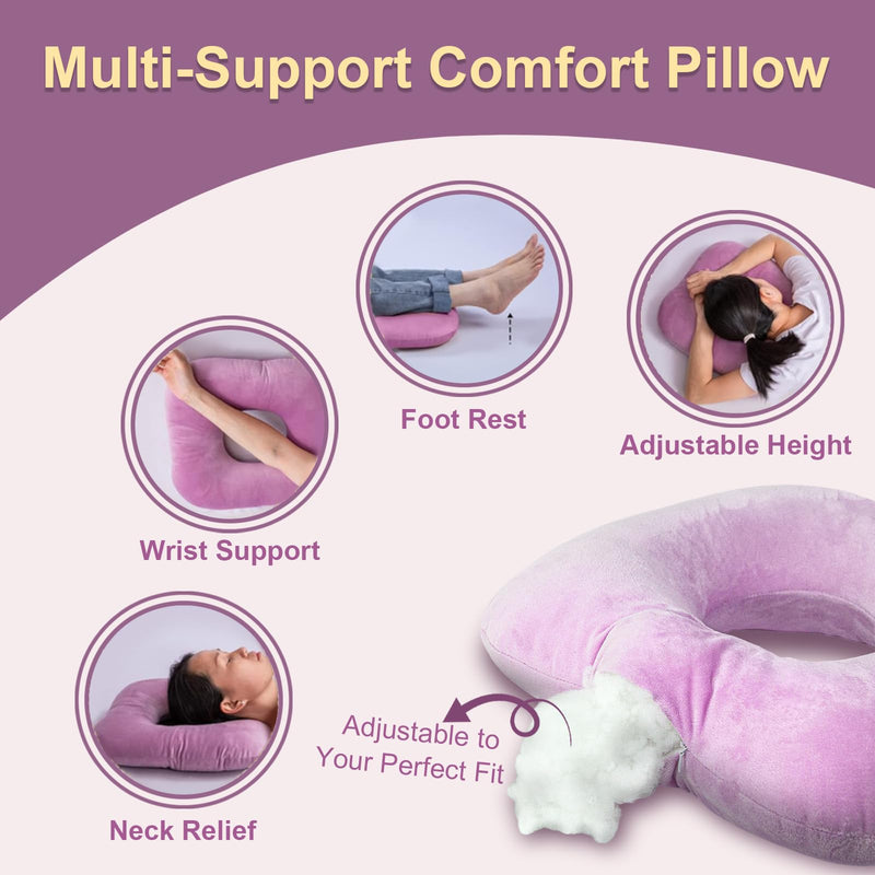 [Australia] - Donut Pillow for Tailbone Pain Relief - Tailbone Pain Relief Cushion for Office Chair, Wheelchair & Travel - Post-Surgery, Pregnancy & Bed Sore Prevention, Breathable Anti-Decubitus Seat Pad（Pink） Pink 