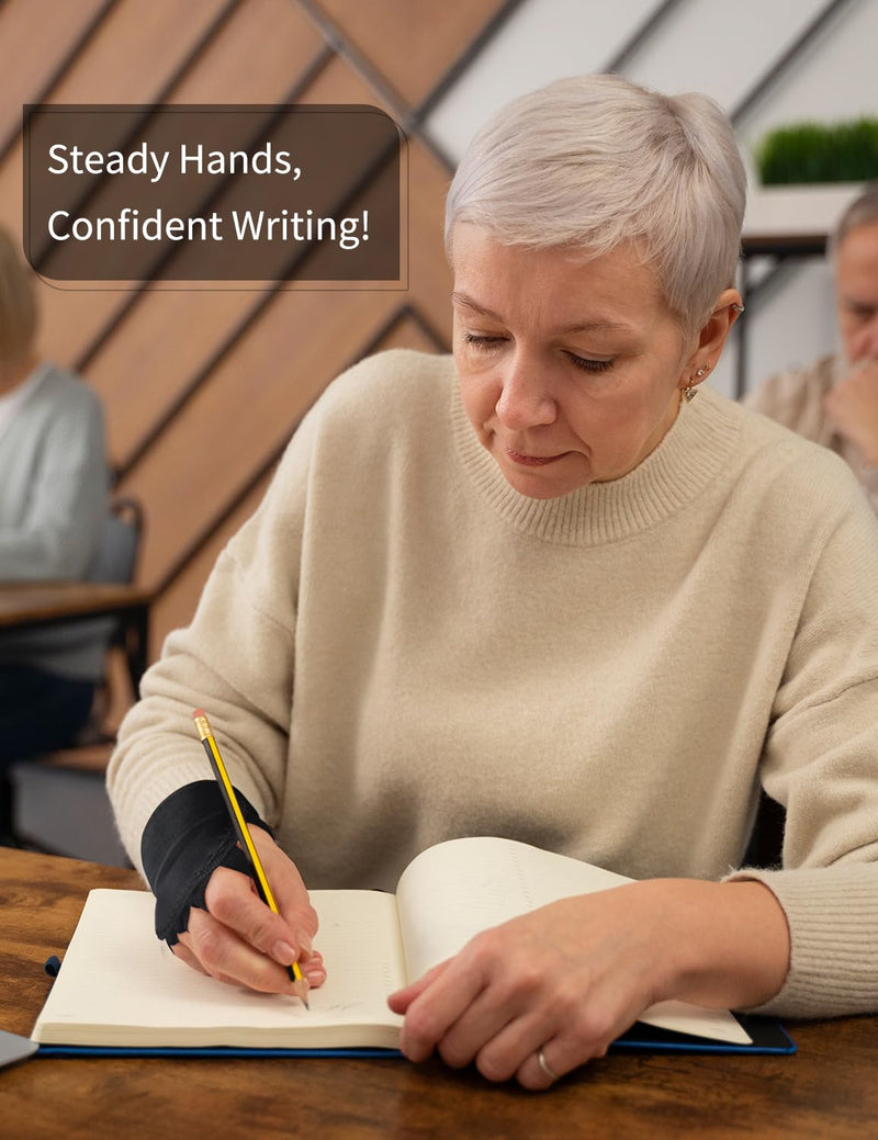 [Australia] - 2 Pack Weighted Gloves for Tremors, Improved Hand/Wrist Mobility, Adjustable Hand Stability Aid for Parkinson's Patients, Writing Stability & Strengthening, Hand Grip Strength Trainer Medium 