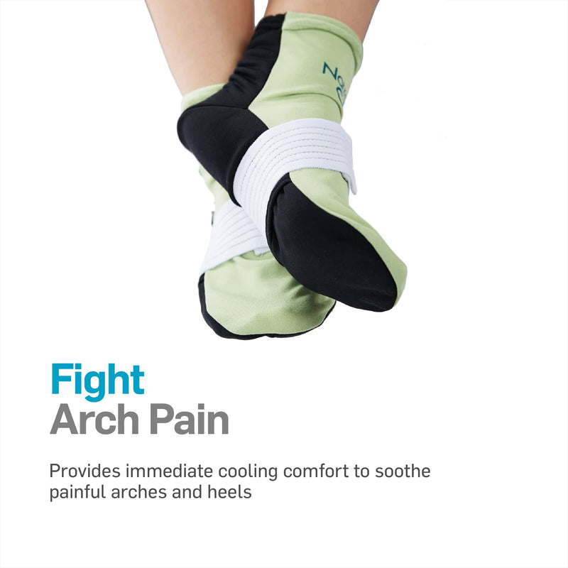 [Australia] - NatraCure Plantar Fasciitis Therapy Cold Socks with Compression Band - Reusable Ice Pack Slippers for Plantar Fasciitis, Arch Pain, Heel Pain, Swelling - FBA710 CAT - (Size: Large) 