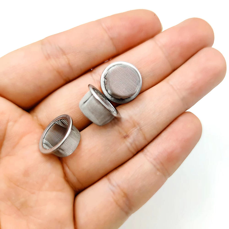 [Australia] - Pipe Screens 50pcs 0.5" Premium Diameter Stainless Steel 1/2 Inch Screen Mesh Filter Bowl with Metal Box 0.5 Inch (Pack of 50) 