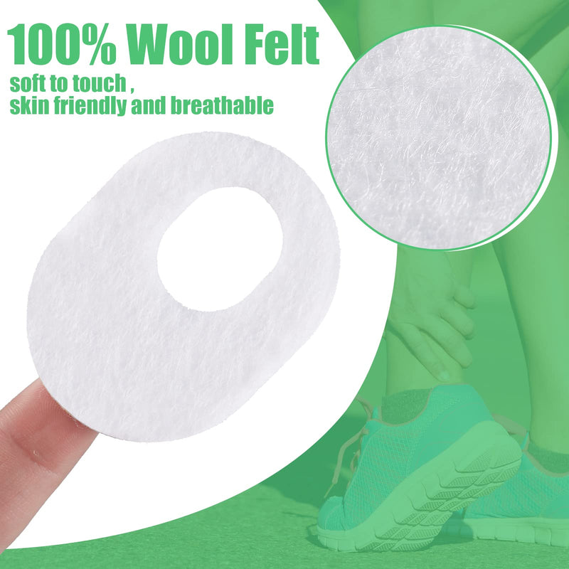 [Australia] - WILLBOND 60 Pcs Callus Pads Soft Felt Callus Oval Shape Corn Pads for Bottom of Foot Adhesive Foot Corn Pads for Men and Women Feet Toes Heel Pain Relief, White 