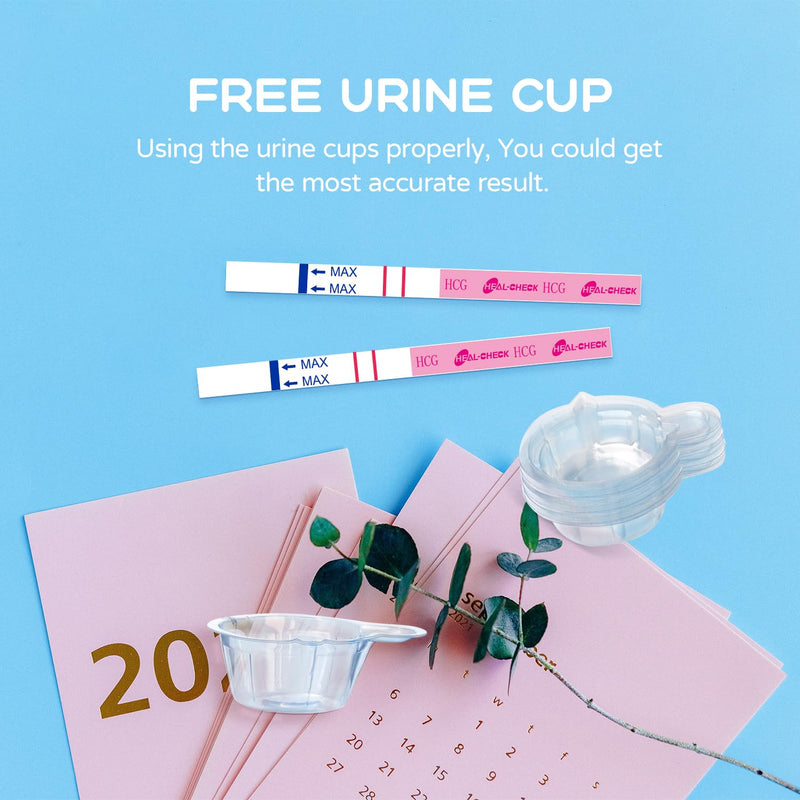Ovulation Test Strips 40 and Pregnancy Tests 25, HEAL-CHECK Bulk Ovulation Predictor Kit for Women TTC, Over 99% Accuracy, Easy to Use at Home, Individually Wrapped, FSA HSA | 40LH+25HCG+65 Urine Cup