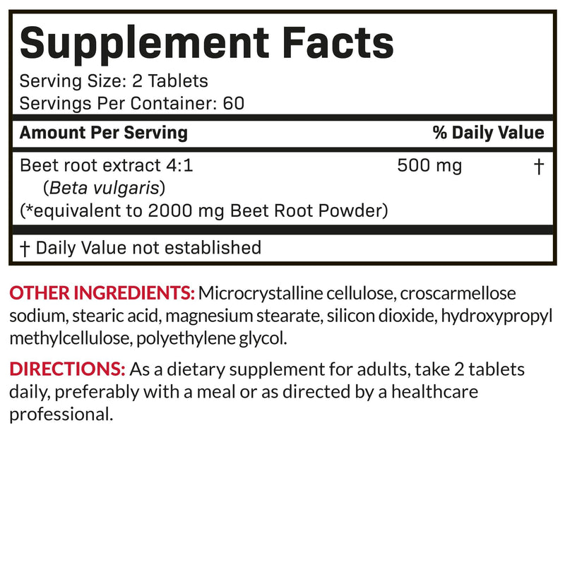 [Australia] - Futurebiotics Beet Root Extra Strength (Equivalent to 2000mg Beet Root per Serving from 500mg 4:1 Extract), Non-GMO, 120 Vegetarian Tablets 120 Count (Pack of 1) 