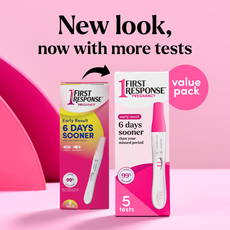 First Response Early Result Pregnancy Test, 5 Count Pack of 1 | Test As Early As 6 Days*, Over 99% Accurate*, Early Pregnancy Detection, Answers In 3 Minutes 5 Count (Pack of 1)