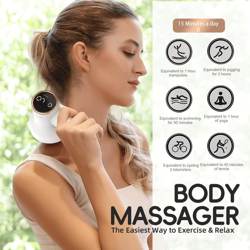 [Australia] - Cordless Cellulite Massager, Handheld & Mini Lymphatic Drainage Massager, Massage Stomach Belly Arms Legs, Body Sculpting Machine for Women Female at Home -1.1lb Weight 
