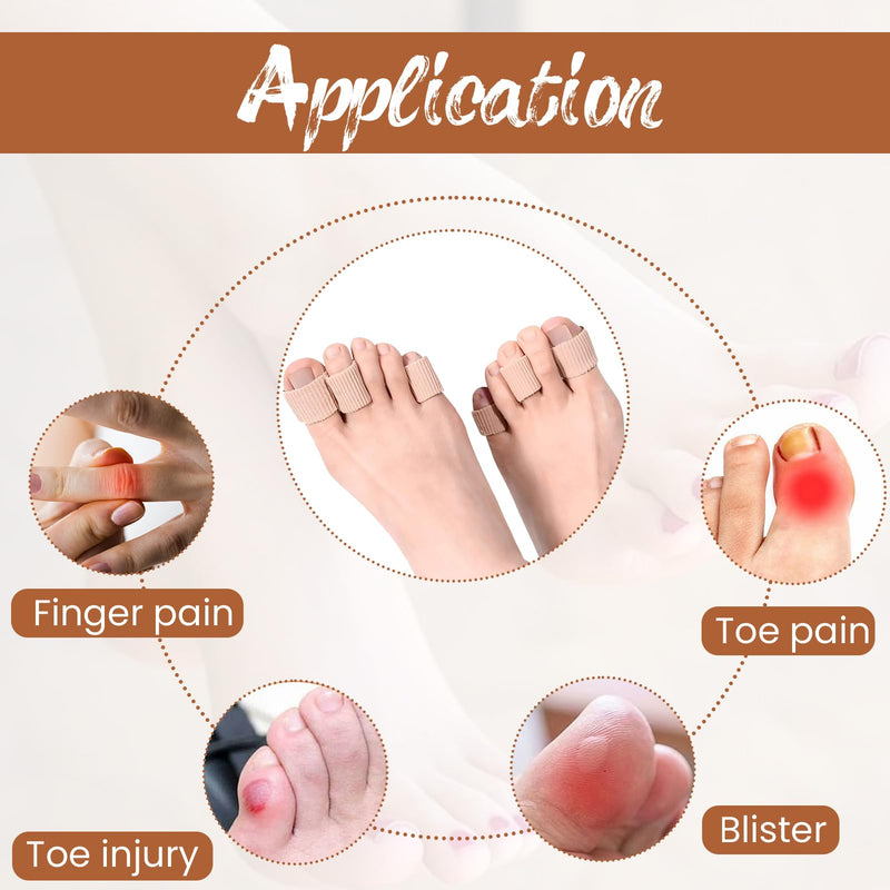 [Australia] - 3 pieces toe protection silicone, toe protection big toe, cuttable silicone toe protection toe cushion tube tube bandage, toe protection foam, toe pad for callus cushion, corns remover (3 sizes) khaki 