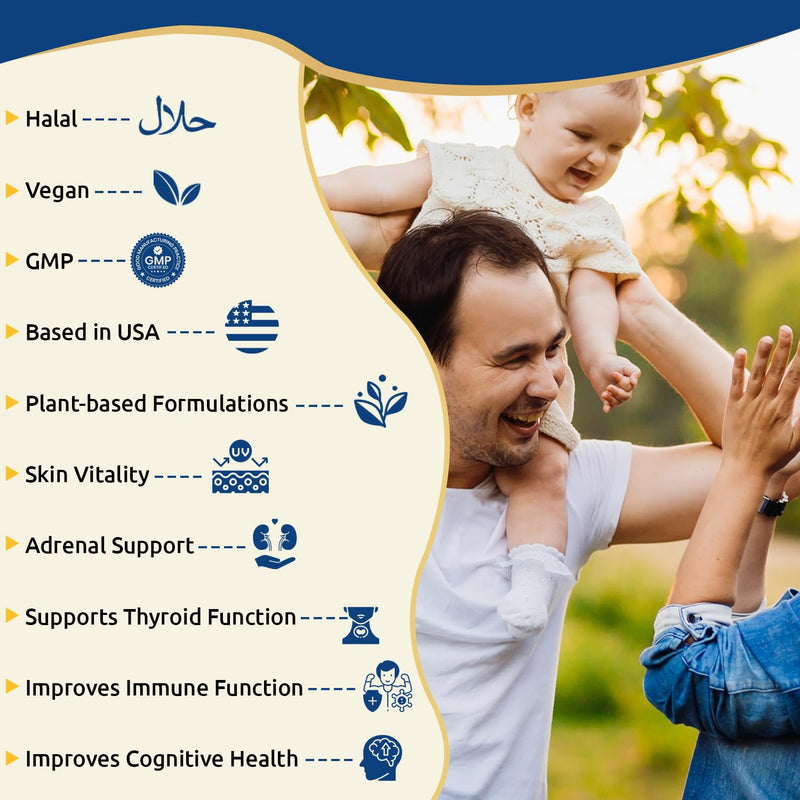 ShiMoss Supplement w/Shilajit 1000mg, Sea Moss 7000mg, Ashwagandha 9000mg, Tongkat Ali 90000 mg, Vitamin C, B12, Boron, Turmeric, Ginger - Immunity Dietary Capsule for Men & Women - 90 Count