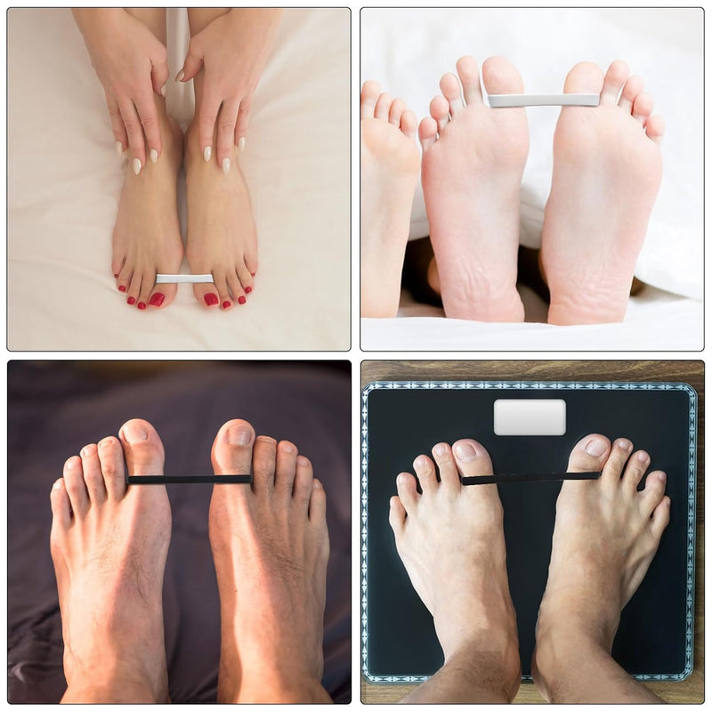 [Australia] - DAKLUNAR 4PCS Hallux Valgus Training Band for Bunion Toes for Men and Women Toe Separators to Relieve Bunion Pain Easy to Use and Comfortable（Black, Blue, Green, White） 